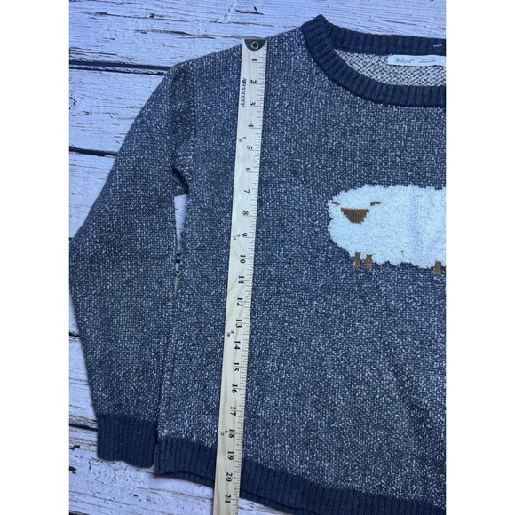 Woolrich Sweater Womens Small Sheep Graphic Wool Blend Unique Animal‎ Farm Top - Picture 5 of 6